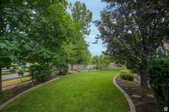 10453 N Canterbury Pl, Highland, UT 84003 - view of yard featuring a vegetable garden