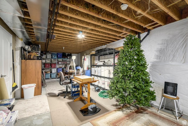 10453 N Canterbury Pl, Highland, UT 84003 - unfinished below grade area with an office area