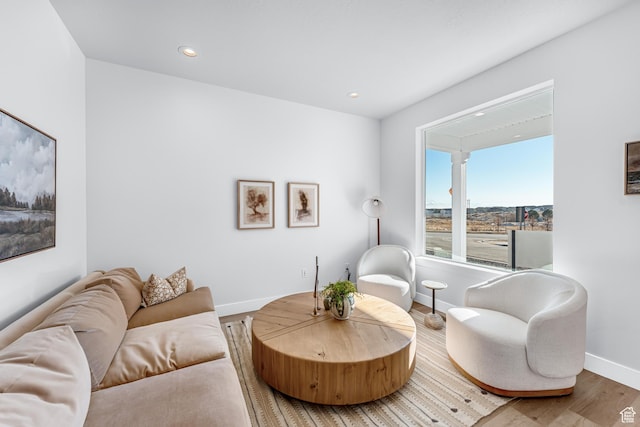 6957 W Farnsworth Peak Dr S Unit 314, West Jordan, UT 84081 - living room with wood finished floors and recessed lighting
