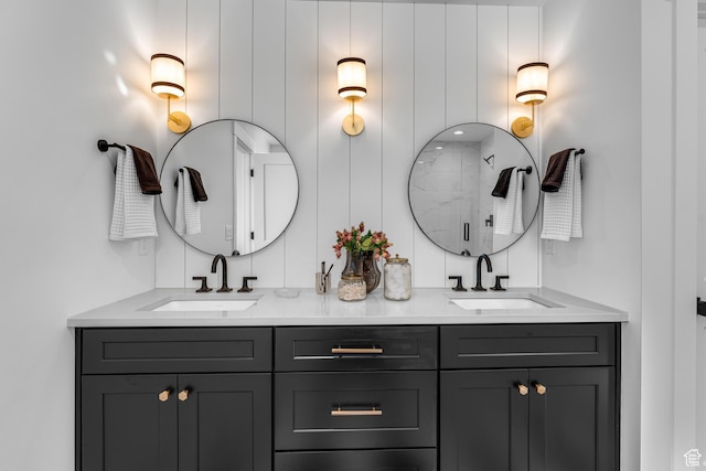 6957 W Farnsworth Peak Dr S Unit 314, West Jordan, UT 84081 - full bathroom with double vanity and a shower with door