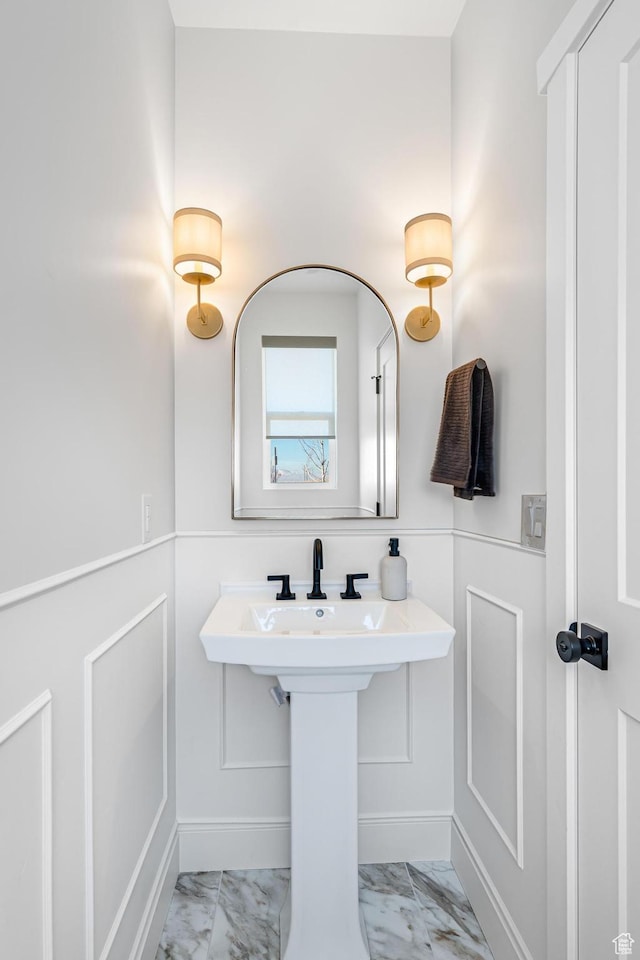 6957 W Farnsworth Peak Dr S Unit 314, West Jordan, UT 84081 - bathroom with marble finish floors and baseboards