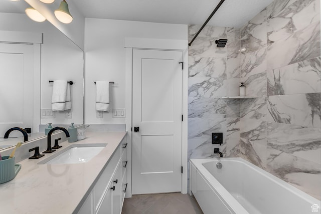6957 W Farnsworth Peak Dr S Unit 314, West Jordan, UT 84081 - bathroom featuring vanity and shower / bath combination