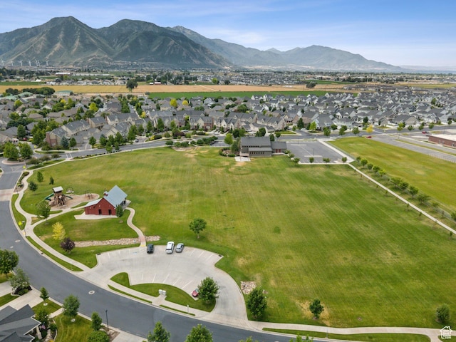 1968 W Silver Leaf Dr S, Mapleton, UT 84664 - aerial overview of property's location with nearby suburban area and a mountain backdrop