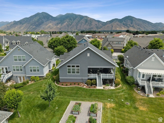 1968 W Silver Leaf Dr S, Mapleton, UT 84664 - aerial view of residential area with a mountainous background
