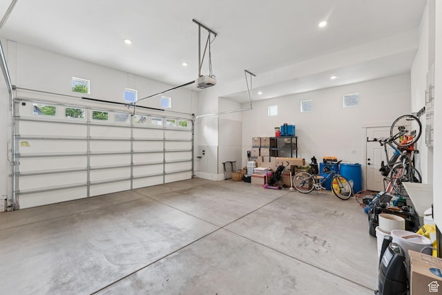 1968 W Silver Leaf Dr S, Mapleton, UT 84664 - garage with a garage door opener and recessed lighting
