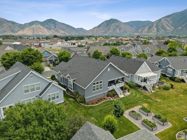 1968 W Silver Leaf Dr S, Mapleton, UT 84664 - aerial perspective of suburban area with a mountainous background