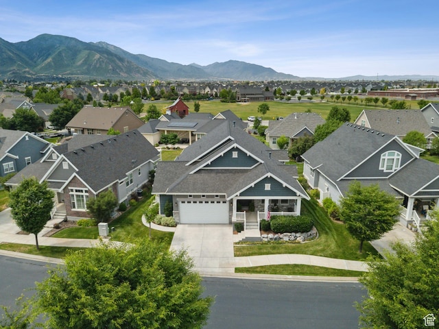 1968 W Silver Leaf Dr S, Mapleton, UT 84664 - aerial perspective of suburban area featuring a mountainous background