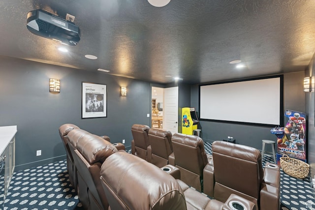 1968 W Silver Leaf Dr S, Mapleton, UT 84664 - cinema featuring carpet flooring, a textured ceiling, and recessed lighting