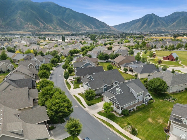 1968 W Silver Leaf Dr S, Mapleton, UT 84664 - aerial view of property and surrounding area featuring nearby suburban area and mountains
