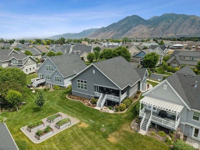1968 W Silver Leaf Dr S, Mapleton, UT 84664 - aerial view of residential area featuring a mountainous background