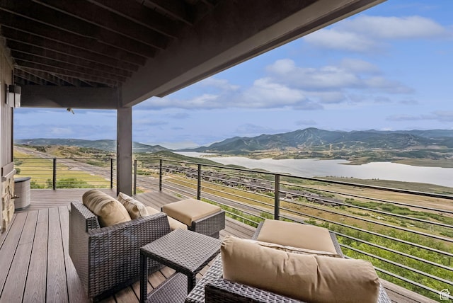 11411 N White Tail Ct, Hideout, UT 84036 - balcony featuring a mountain view