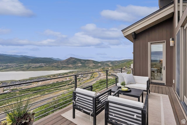 11411 N White Tail Ct, Hideout, UT 84036 - balcony with a water and mountain view