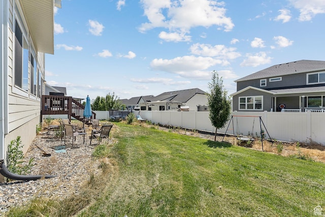 979 N Cold Creek Way, Layton, UT 84041 - fenced backyard featuring stairs and a residential view