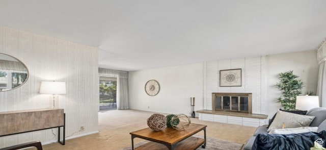 678 W 650 S, Orem, UT 84058 - living room featuring a brick fireplace and carpet floors