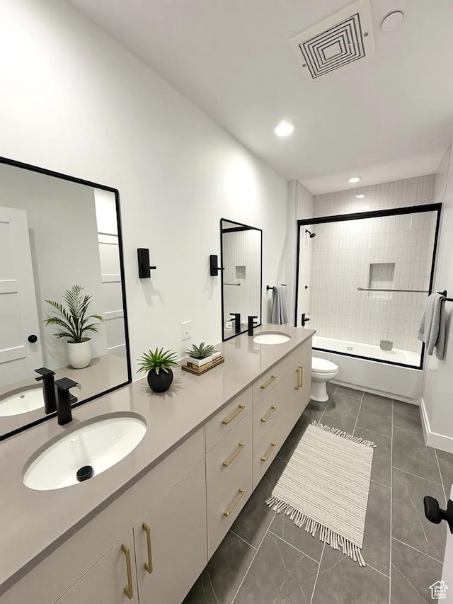 70 E Hwy 153 Unit A4, Beaver, UT 84713 - full bath with double vanity, shower / bath combination with glass door, and recessed lighting