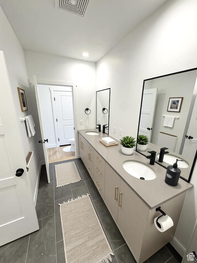70 E Hwy 153 Unit A4, Beaver, UT 84713 - bathroom with double vanity, tile patterned flooring, and recessed lighting