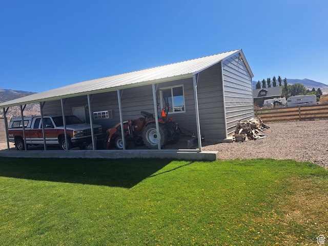 251 N 580 W, Monroe, UT 84754 - view of outdoor structure featuring a carport and a mountain view
