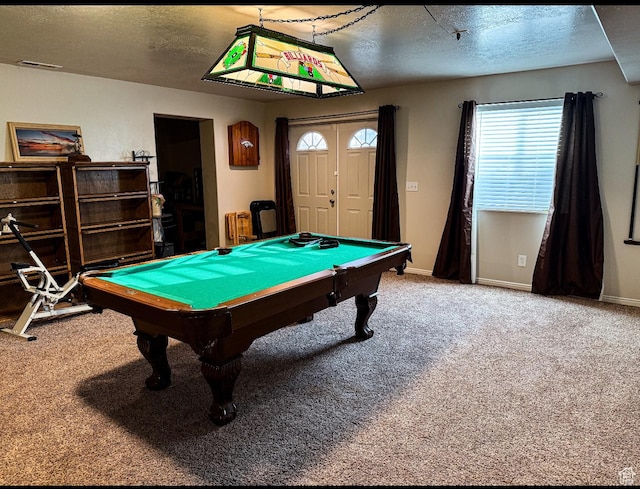 251 N 580 W, Monroe, UT 84754 - rec room with carpet flooring, pool table, and a textured ceiling