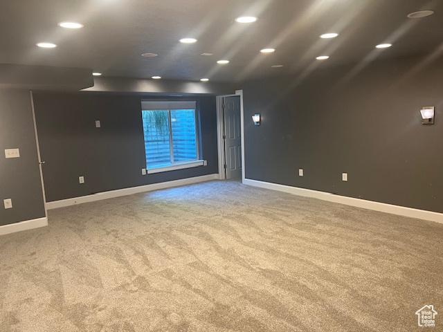5298 W Icehouse Way, West Jordan, UT 84081 - empty room with carpet floors and recessed lighting
