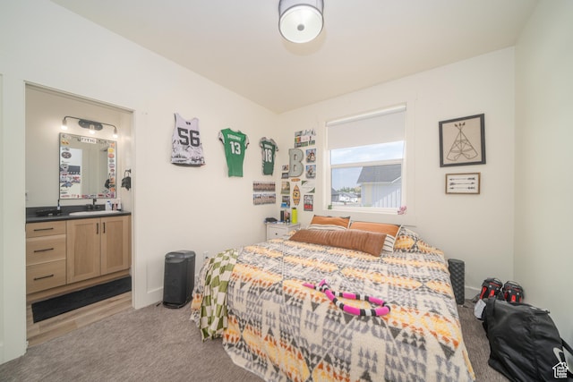 142 N 1100 E, Hyde Park, UT 84318 - bedroom featuring a sink and light colored carpet