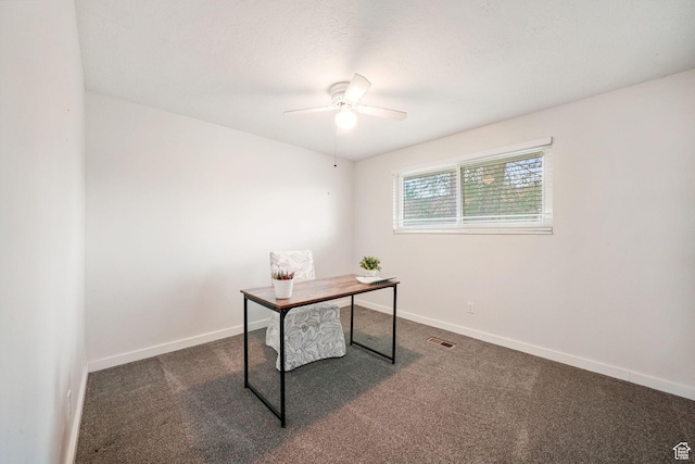 4716 S 700 E Unit 33, Murray, UT 84107 - unfurnished office featuring ceiling fan and dark carpet