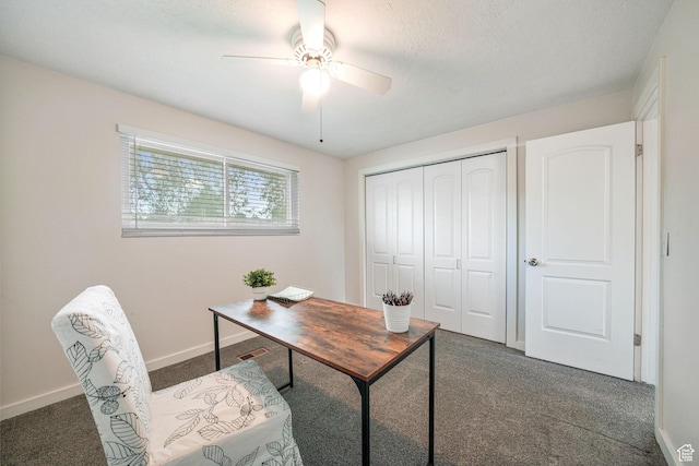 4716 S 700 E Unit 33, Murray, UT 84107 - office with dark colored carpet and a ceiling fan