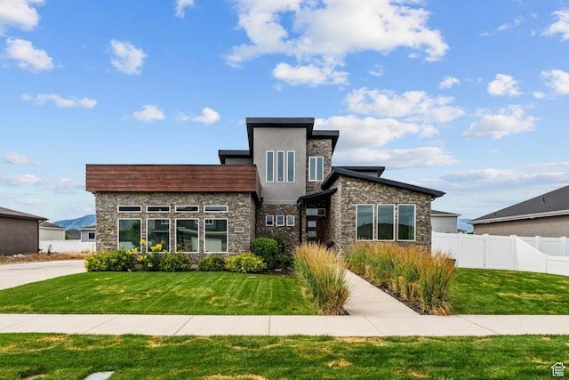2628 E 40 N Unit 9, Spanish Fork, UT 84660 - contemporary house featuring stone siding and stucco siding