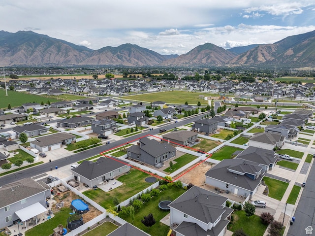 2628 E 40 N Unit 9, Spanish Fork, UT 84660 - aerial view of residential area featuring property parcel outlined and mountains