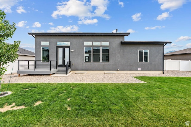 2628 E 40 N Unit 9, Spanish Fork, UT 84660 - back of house featuring a deck, stucco siding, and french doors