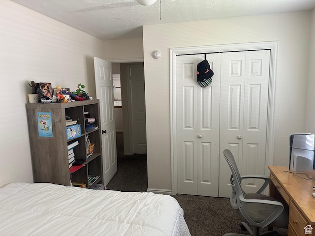 1145 N 560 W, Orem, UT 84057 - bedroom with dark colored carpet, a closet, and a desk