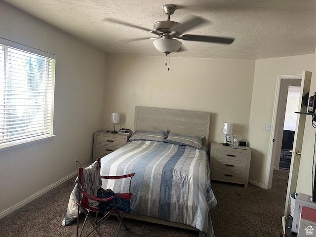 1145 N 560 W, Orem, UT 84057 - bedroom featuring multiple windows, carpet flooring, a textured ceiling, and ceiling fan