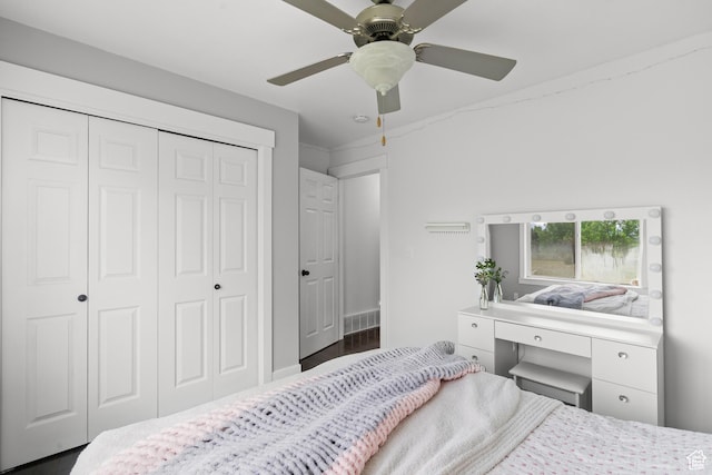 325 W Burgi Ln, Midway, UT 84049 - bedroom with a closet and ceiling fan