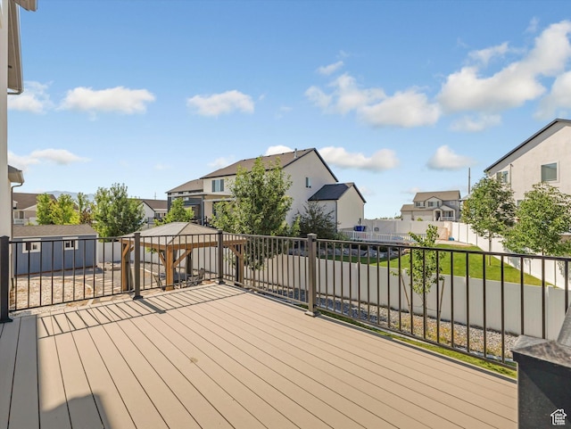 1907 E Brooklyn Cir N, Saratoga Springs, UT 84045 - deck featuring a residential view and a gazebo