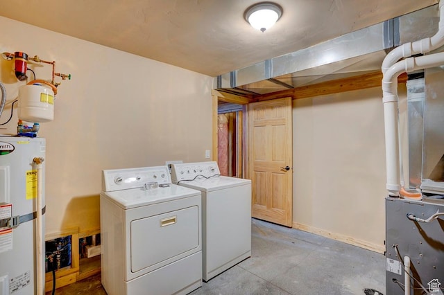556 N Half Circle Dr, Brian Head, UT 84719 - laundry area with water heater and washing machine and clothes dryer