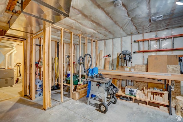 556 N Half Circle Dr, Brian Head, UT 84719 - unfinished below grade area with heating unit