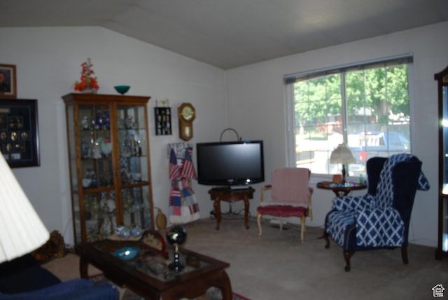 10642 S 1090 E, Sandy, UT 84094 - living area with vaulted ceiling and carpet floors