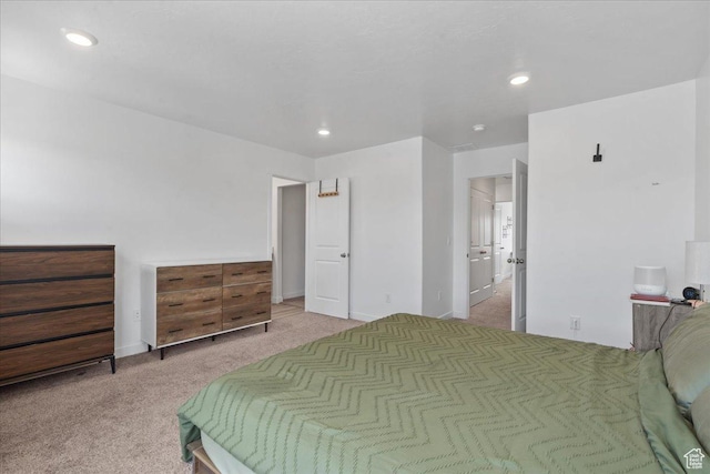 1098 E Vessel Ct, Saratoga Springs, UT 84045 - bedroom featuring light carpet and recessed lighting