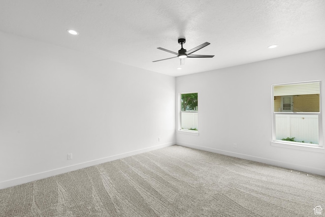 222 E 300 N, Payson, UT 84651 - carpeted spare room with ceiling fan, recessed lighting, and a textured ceiling
