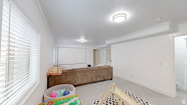 645 Stonebrook Ln, Santaquin, UT 84655 - bedroom featuring carpet, a textured ceiling, and crown molding