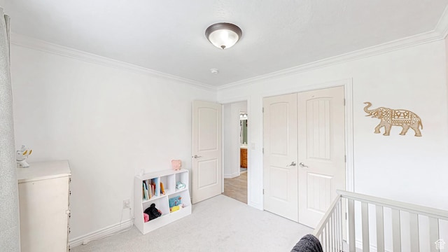 645 Stonebrook Ln, Santaquin, UT 84655 - bedroom with ornamental molding, a closet, and carpet flooring