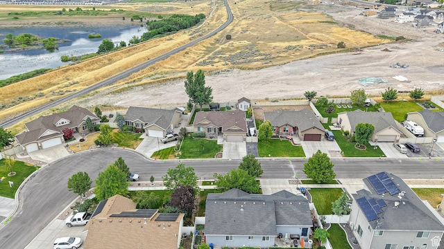 645 Stonebrook Ln, Santaquin, UT 84655 - aerial view of residential area featuring a large body of water