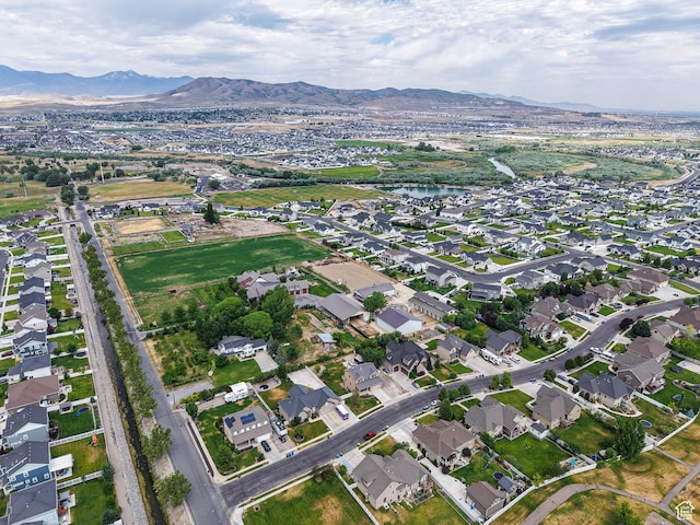 373 N Willow Haven Ave, Lehi, UT 84043 - aerial view of property's location with nearby suburban area and a water and mountain view