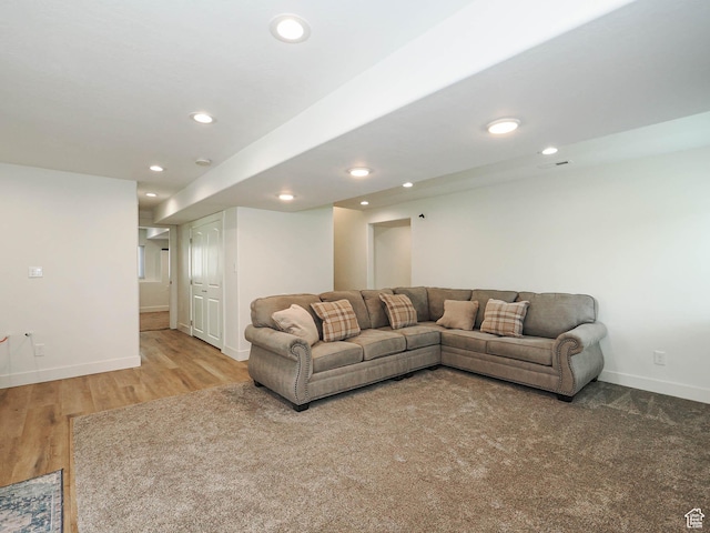 373 N Willow Haven Ave, Lehi, UT 84043 - living area featuring recessed lighting and wood finished floors