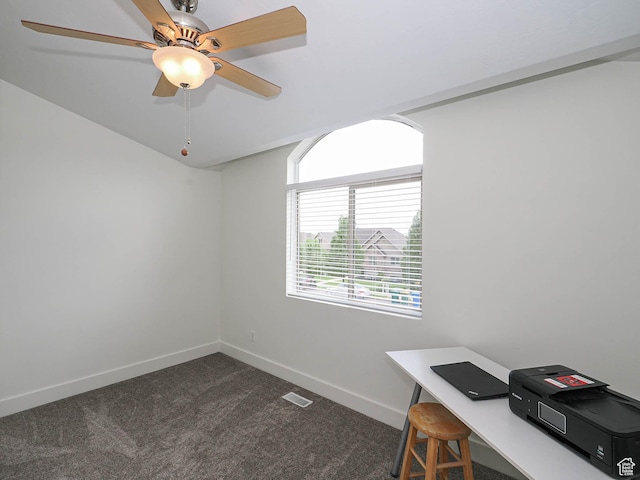 373 N Willow Haven Ave, Lehi, UT 84043 - unfurnished office featuring dark carpet and a ceiling fan