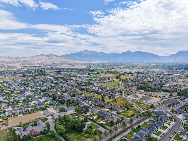 373 N Willow Haven Ave, Lehi, UT 84043 - aerial overview of property's location featuring a mountainous background and nearby suburban area