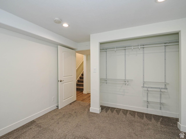 373 N Willow Haven Ave, Lehi, UT 84043 - unfurnished bedroom featuring carpet, a closet, and recessed lighting