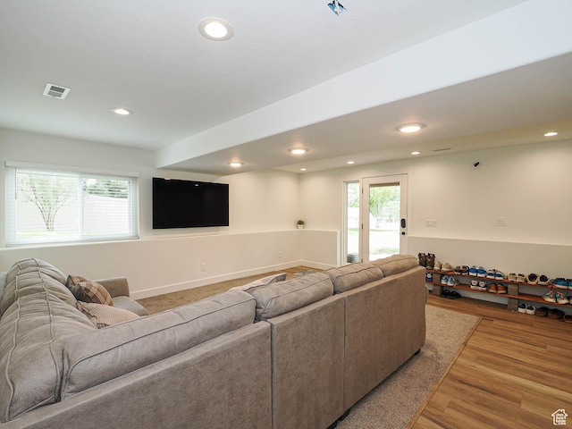 373 N Willow Haven Ave, Lehi, UT 84043 - living room featuring recessed lighting and wood finished floors