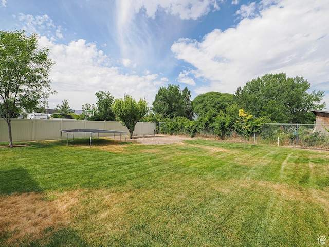 373 N Willow Haven Ave, Lehi, UT 84043 - fenced backyard with a trampoline