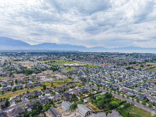 373 N Willow Haven Ave, Lehi, UT 84043 - aerial view of property and surrounding area featuring a mountainous background and nearby suburban area