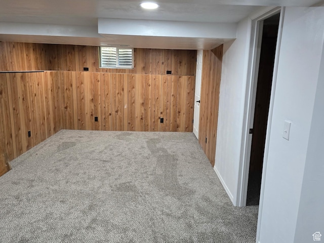 1134 W Illinois Ave S, Salt Lake City, UT 84104 - basement featuring carpet and wooden walls